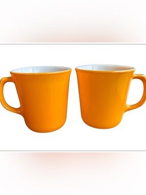 Corningware Coffee Mug Set of 2 Citrus Orange Vintage 1970s